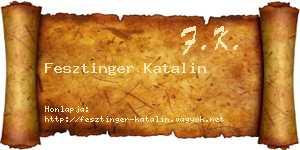Fesztinger Katalin névjegykártya